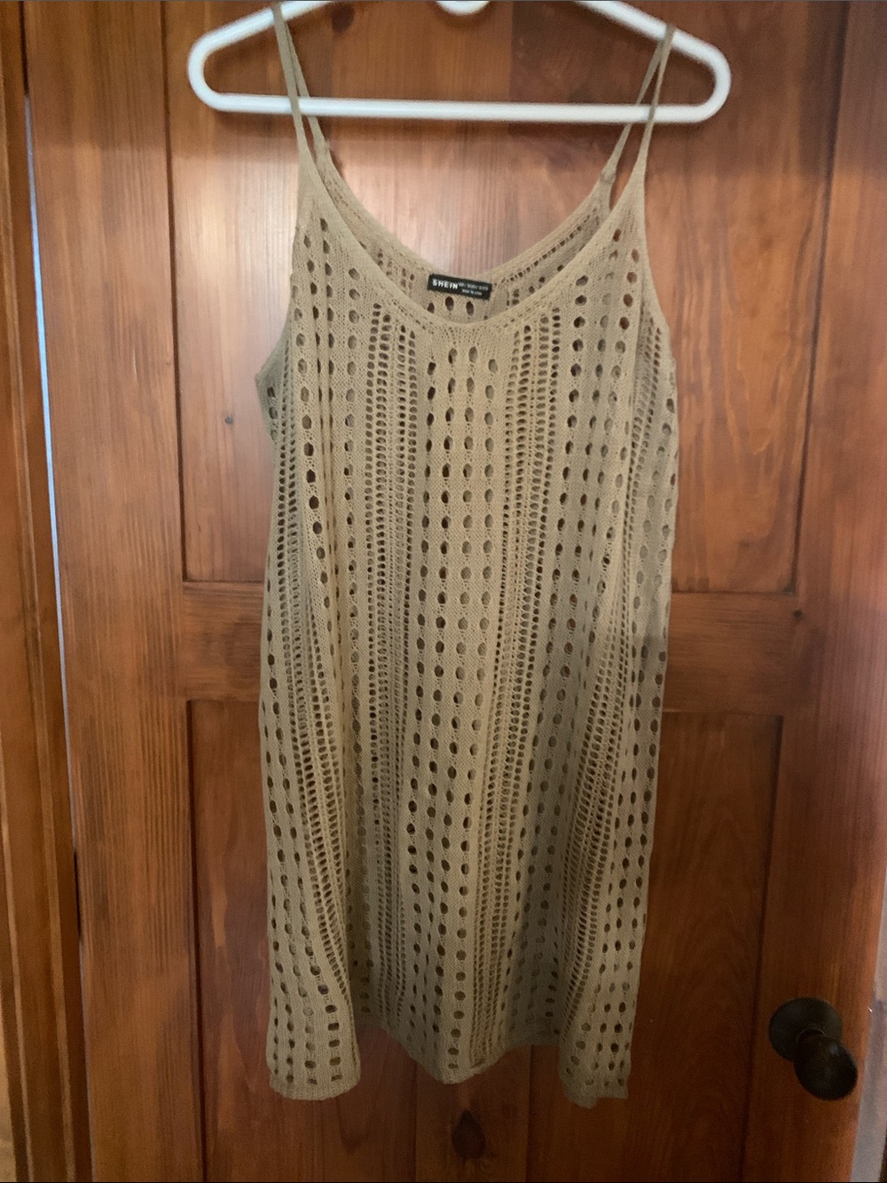 SHEIN Olive Green Crochet Swim Coverup